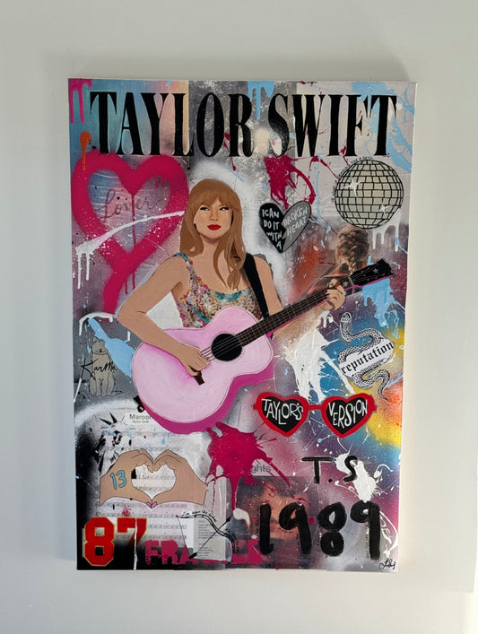 Taylor Swift 24" x 36" mixed media acrylic on canvas